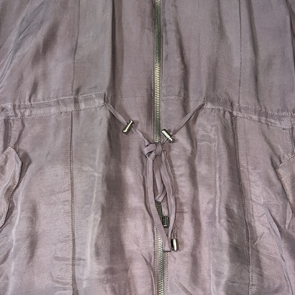 Bebe Military Cupro Jacket Color Deep Ash Size L NWT - Picture 4 of 9